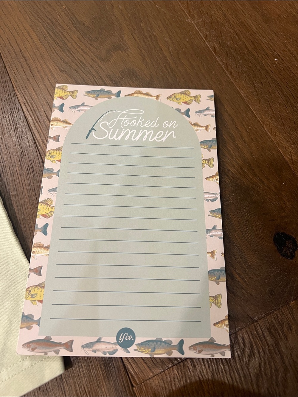 Living Fully Co. By Mallory Ervin Hooked on Summer Note Pad NWT